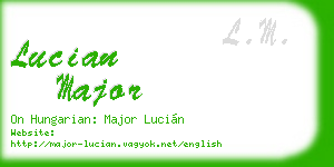lucian major business card